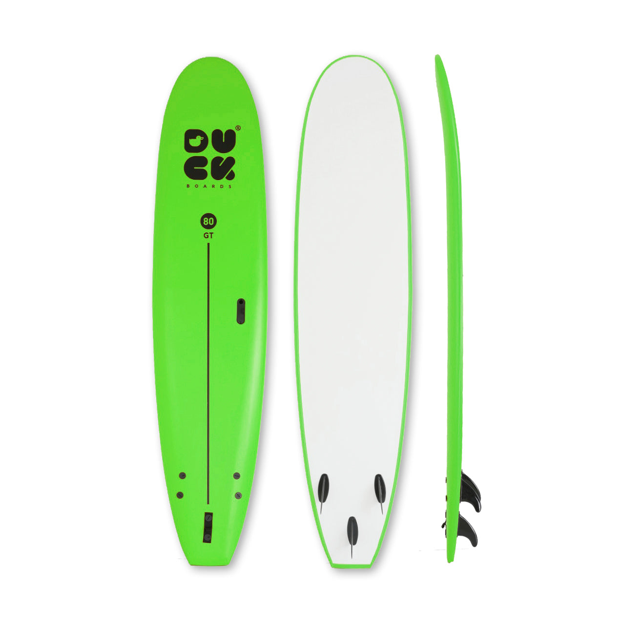 8’0” DUCK Boards - GT - Soft - Green - 3 soft PIP fins - 115,000 LKR