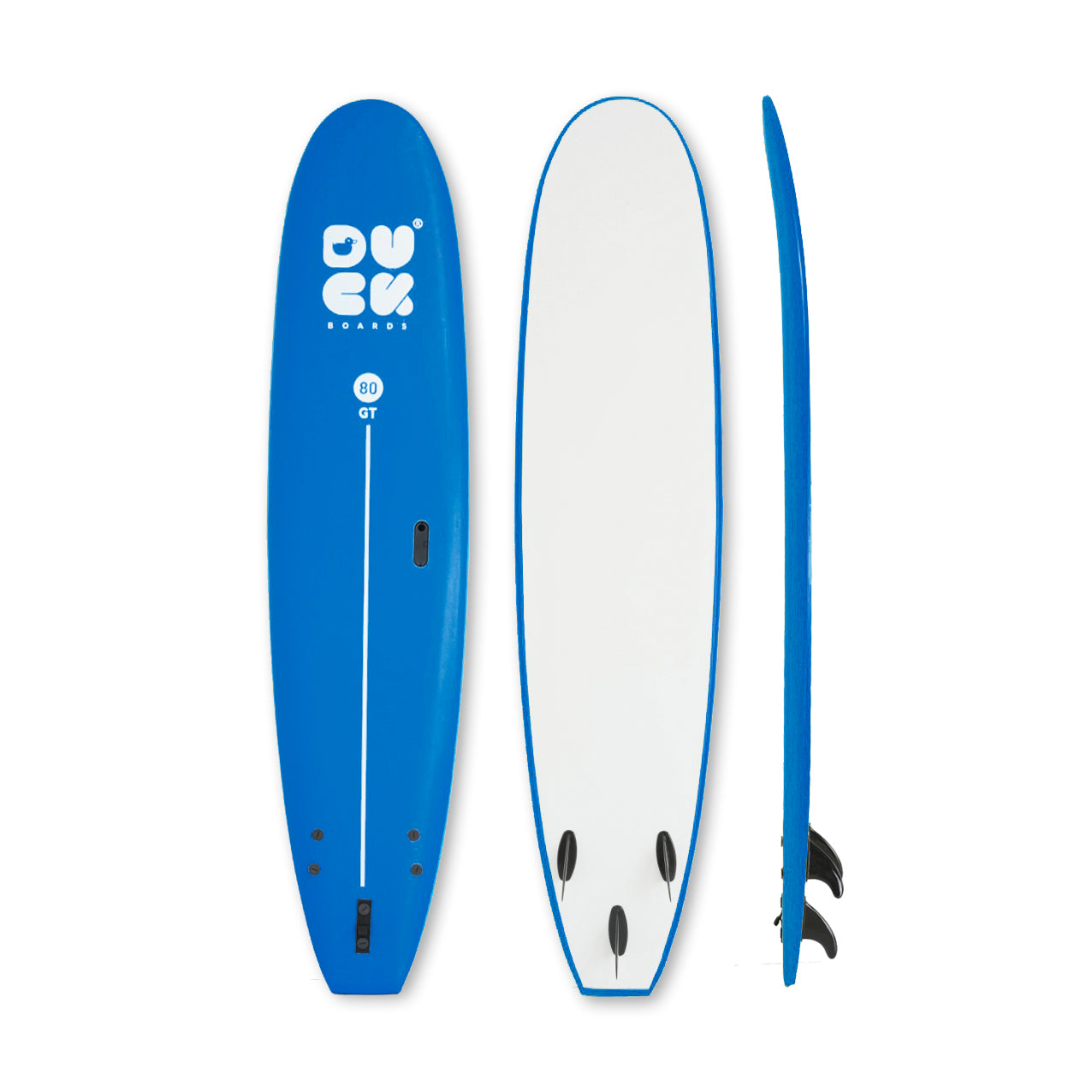 8’0” DUCK Boards - GT - Soft - Sky blue - 3 soft PIP fins - 115,000 LKR