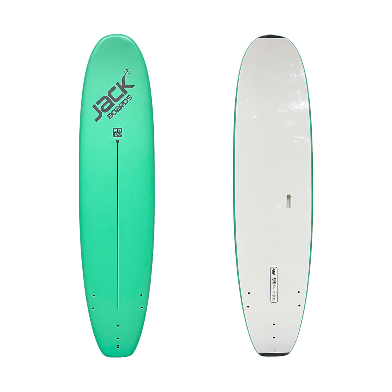 8’0” - JACK BOARDS - XV (Extra Volume) - Soft Top - Green - 3 soft PIP fins - Price: 152,900 LKR
