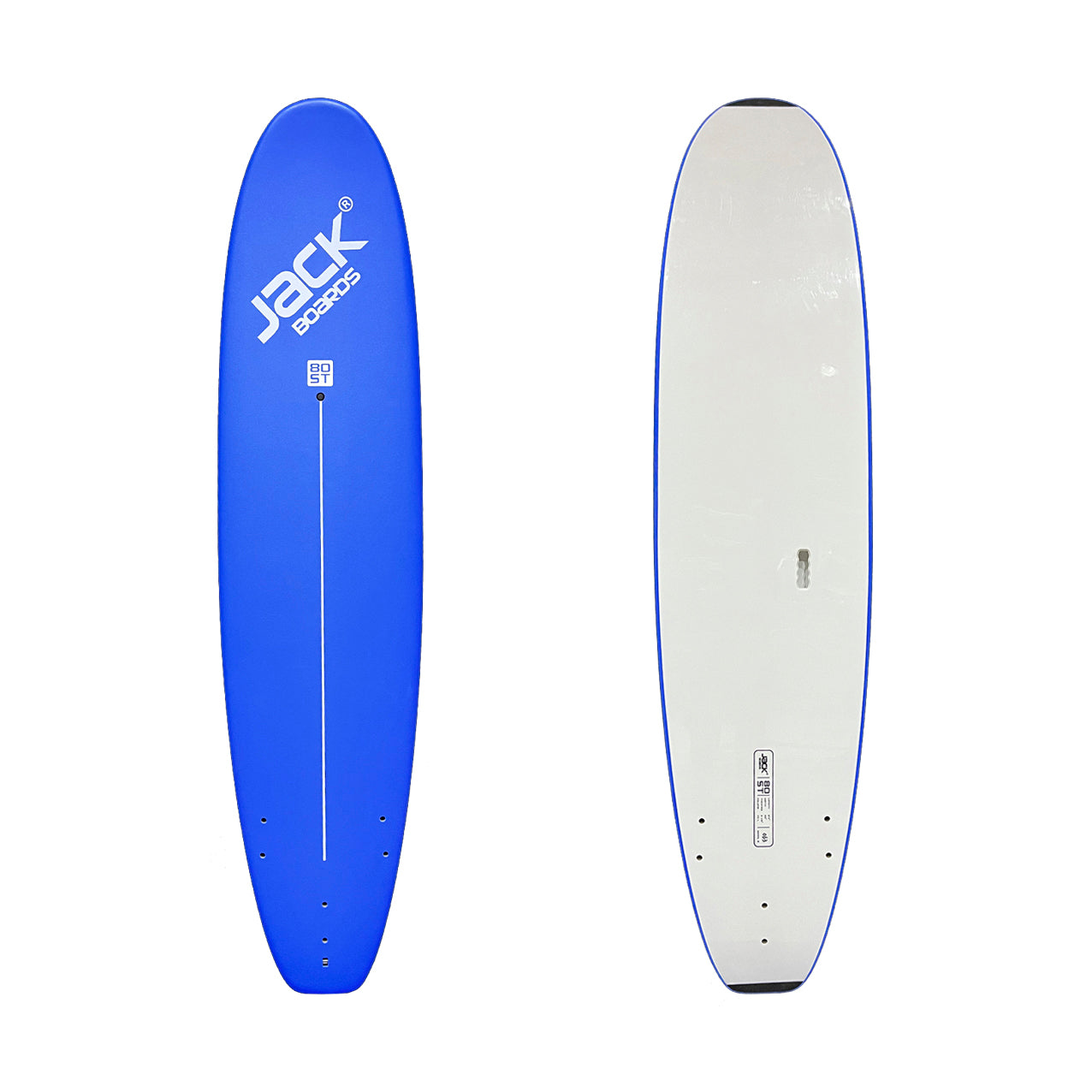 8’0” - JACK BOARDS - ST (Standard) - Soft Top - Blue - 3 soft PIP fins - Price: 152,900 LKR