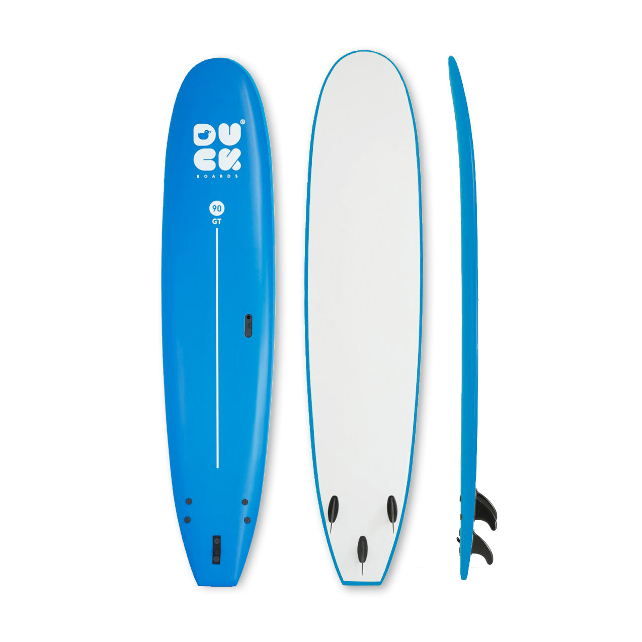 9’0” DUCK Boards - GT - Soft - Sky blue - 3 soft PIP fins - 139,000 LKR