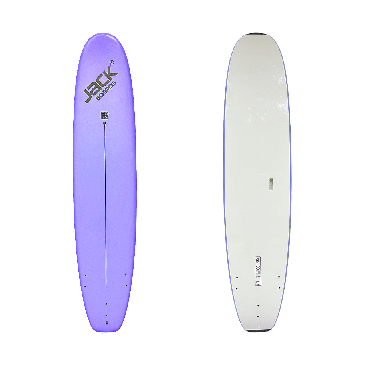 ARRIVING DEC 2025 - 9’0” - JACK BOARDS - XV (Extra Volume) - Soft Top - Purple - 3 soft PIP fins