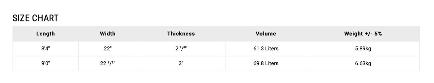 8’4” NSP Hooligan - PU - Clear - Futures (2+1 fin setup)