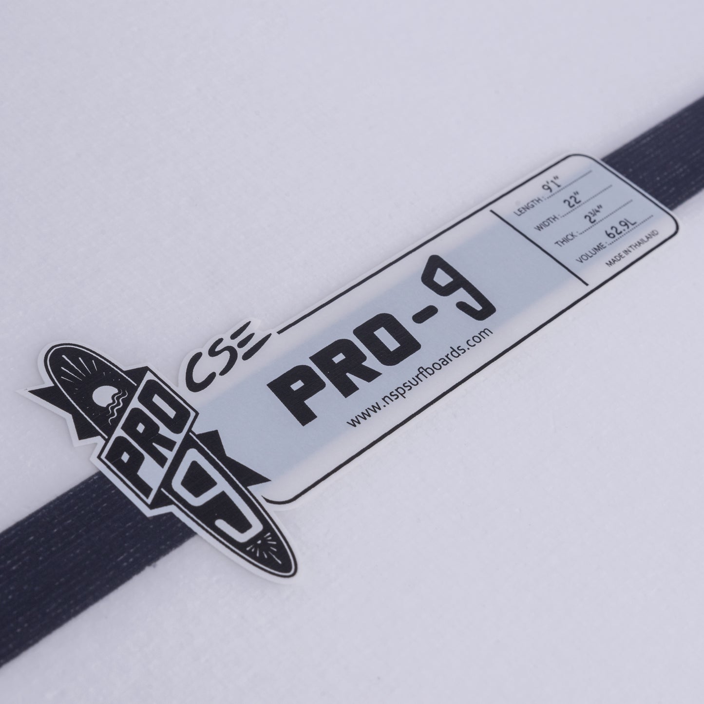 9’1” NSP Pro 9 - Shapers Union CSE - Clear - Futures (4+1 fin setup)