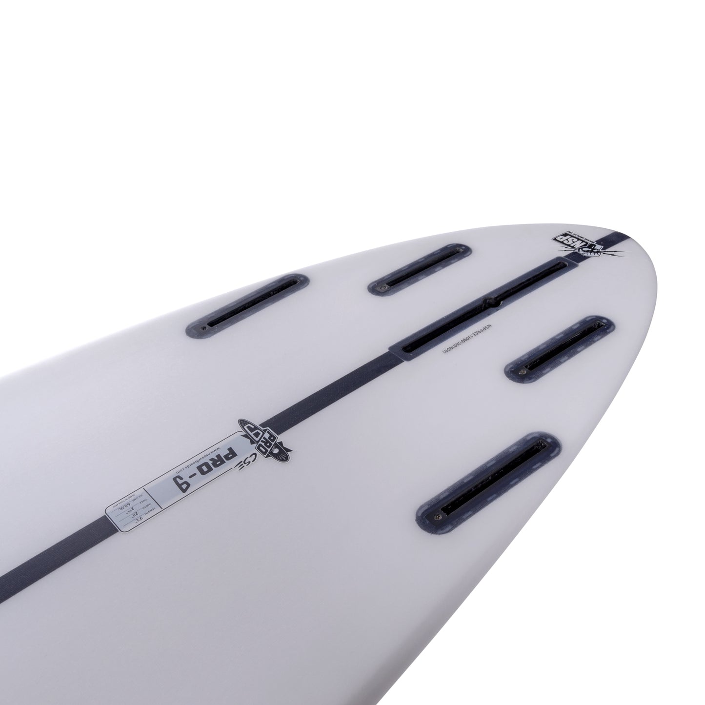 9’1” NSP Pro 9 - Shapers Union CSE - Clear - Futures (4+1 fin setup)