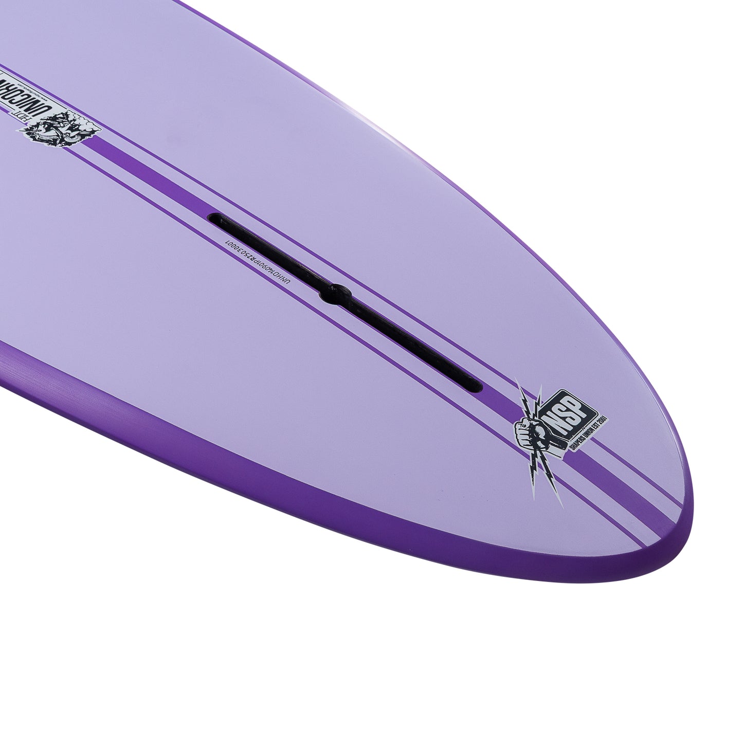 9’1” NSP Unicorn  - Shapers Union - HDT - Purple Rain - Futures (single fin setup)
