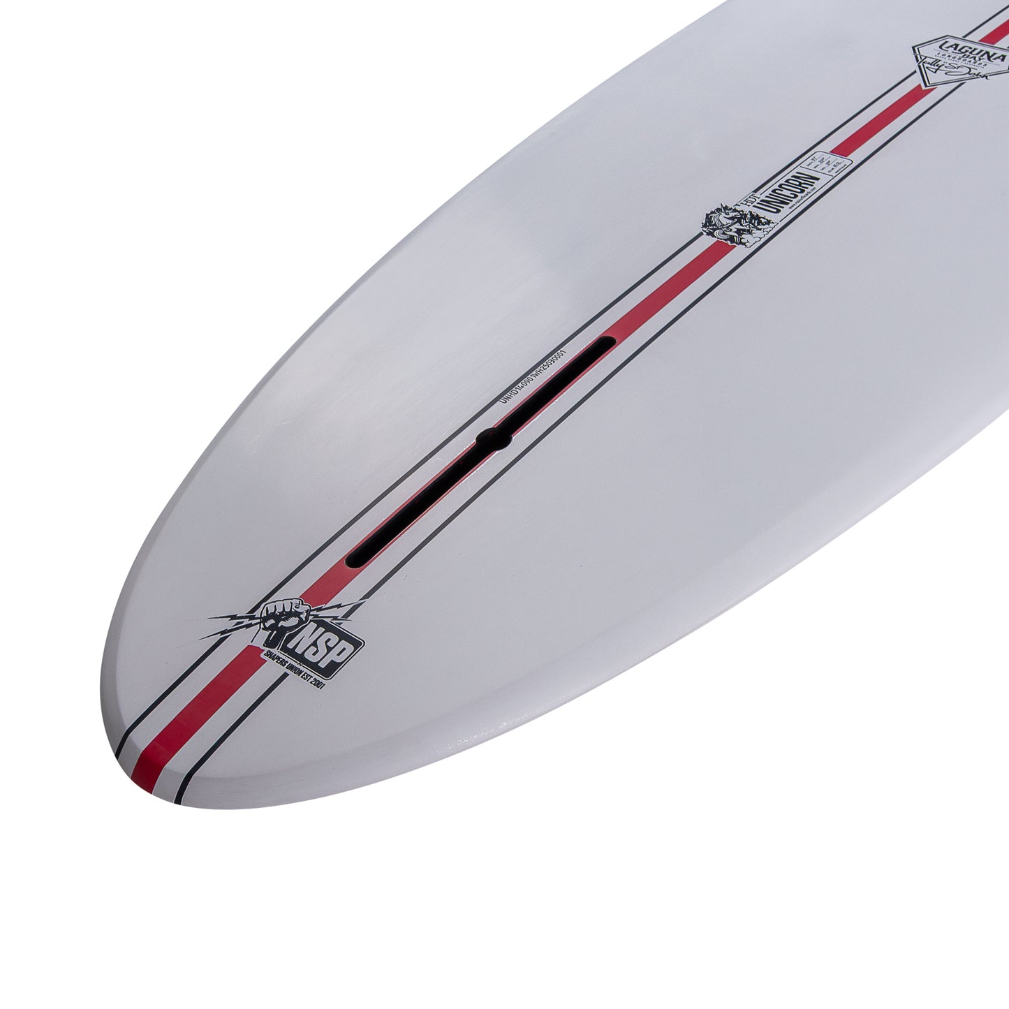 9’1” NSP Unicorn  - Shapers Union - HDT - White - single fin setup