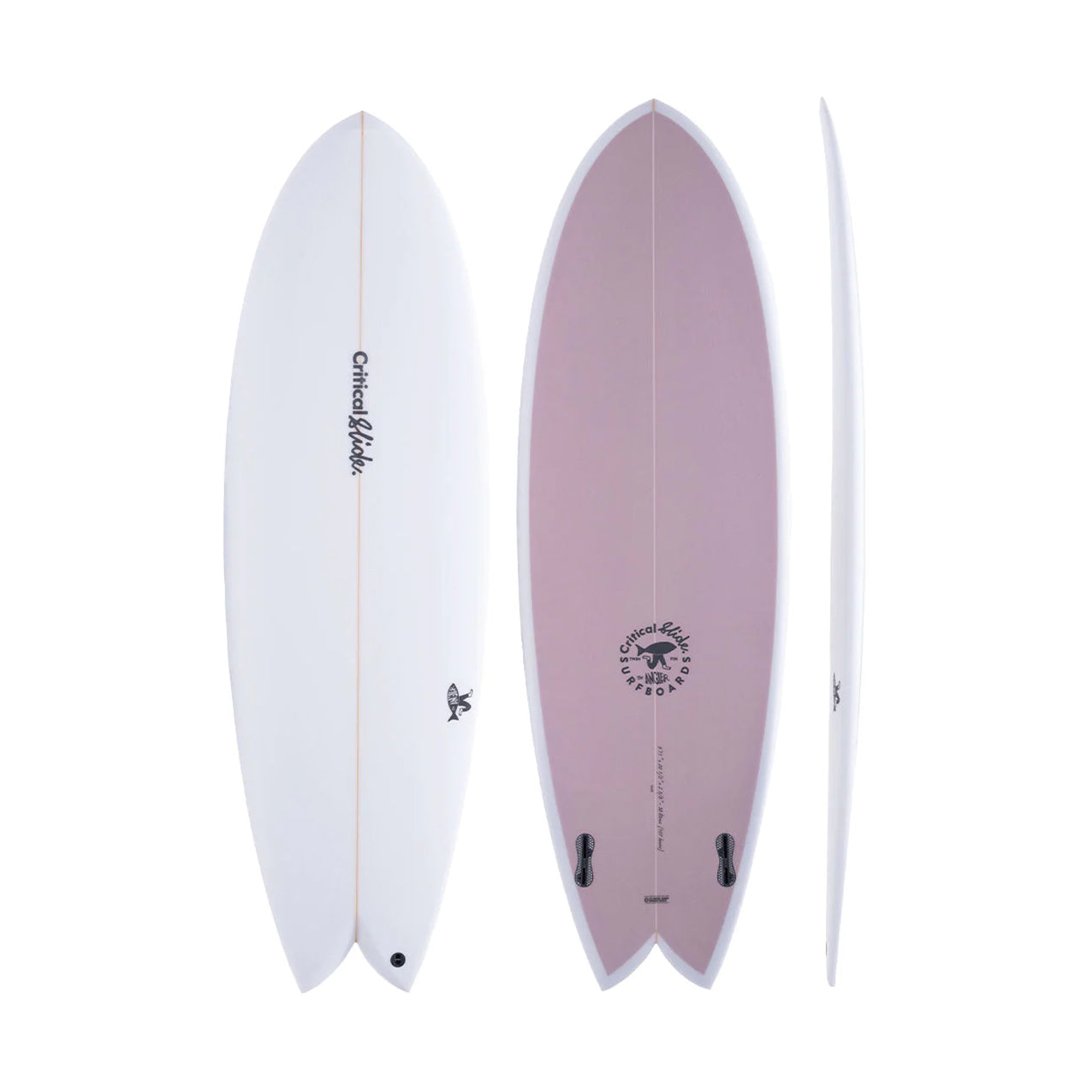 5’11” Critical Slide - The Angler - PU (polyester) - LilacGray - FCSll (Twin fin)