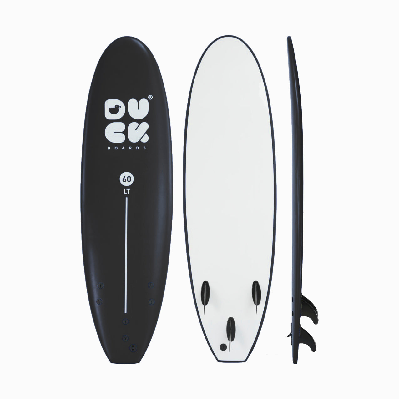 6’0” DUCK Boards - LT - Soft - Black - 3 FCS fins - 89,000 LKR