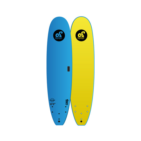 6’0” Ocean Storm - The Weekender - Softboard - blue top/yellow bottom - PIP Soft fins - Price: 91,000 LKR