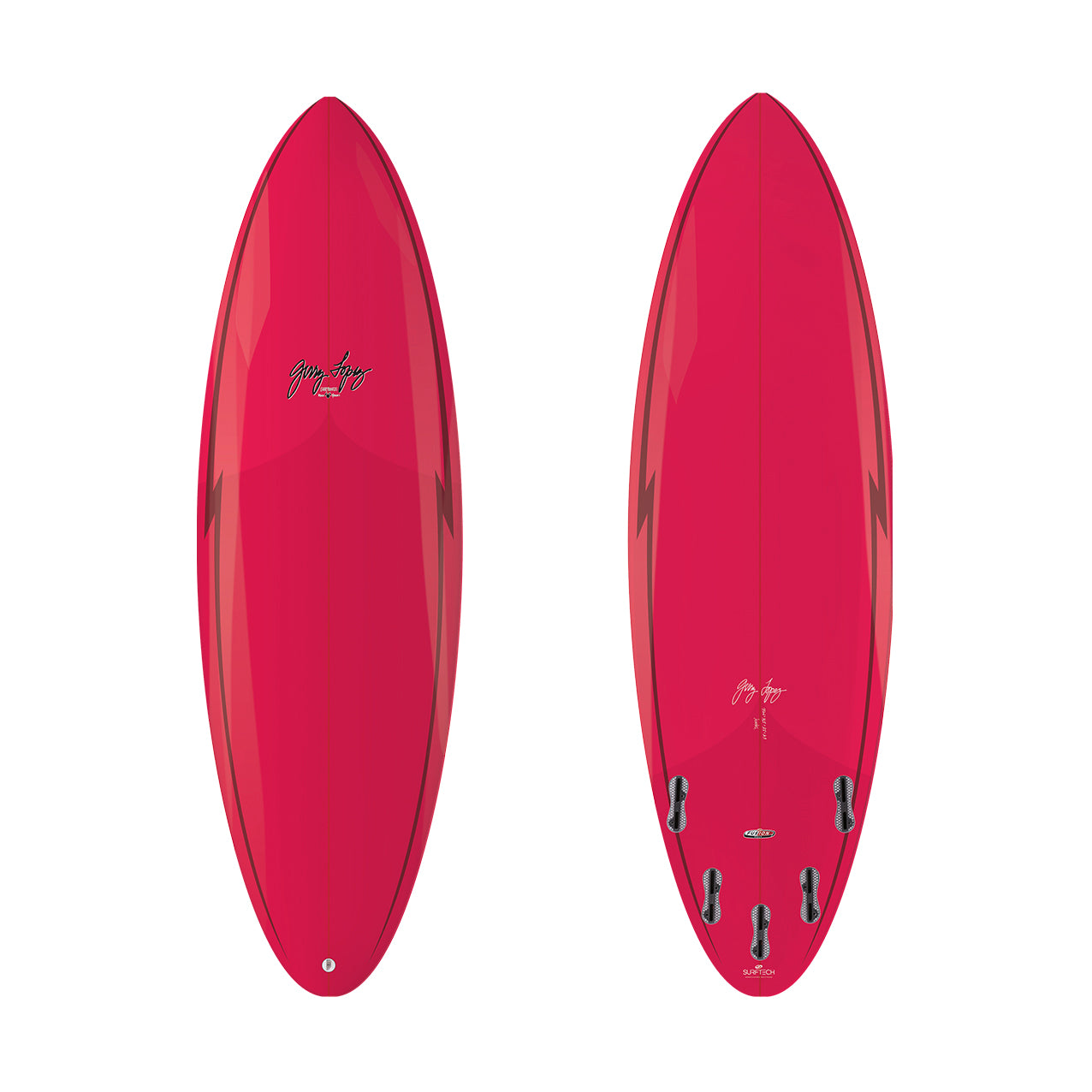 6’4” Gerry Lopez - Squirty - True Ride Poly - Red - FCSll (5 fin)