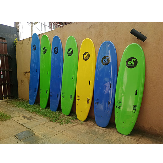 6’6” Ocean Storm - Weekender - Softboard - blue top/yellow bottom - PIP Soft fins - Price: 101,000 LKR