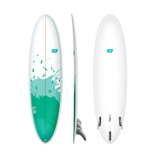 6’8” NSP Funboard - 09 - Green - E+ - Futures - 162,000 LKR