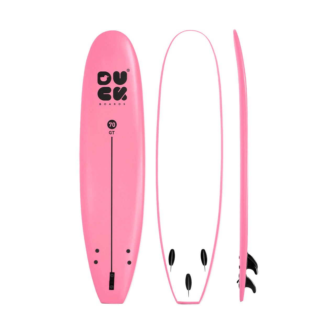 7’0” DUCK Boards - GT  - Soft - Pink - 3 soft PIP fins - 102,000 LKR