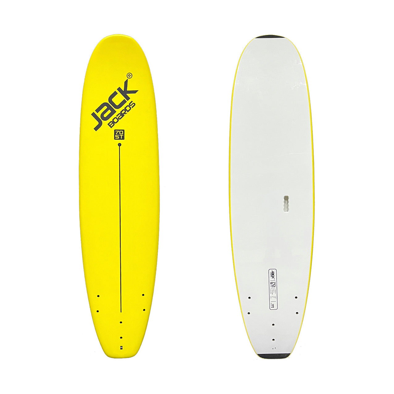 7’0” - JACK BOARDS  - ST (Standard) - Soft Top - Yellow - 3 soft PIP fins - Price: 136,900 LKR