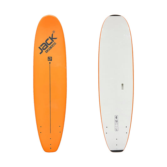 7’6” - JACK BOARDS  - ST (Standard) - Soft Top - Orange - 3 soft PIP fins - Price: 145,900 LKR