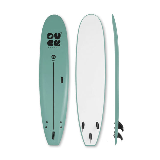 8’0” DUCK Boards - GT  - Soft - Sea Mist - 3 soft PIP fins - 115,000 LKR
