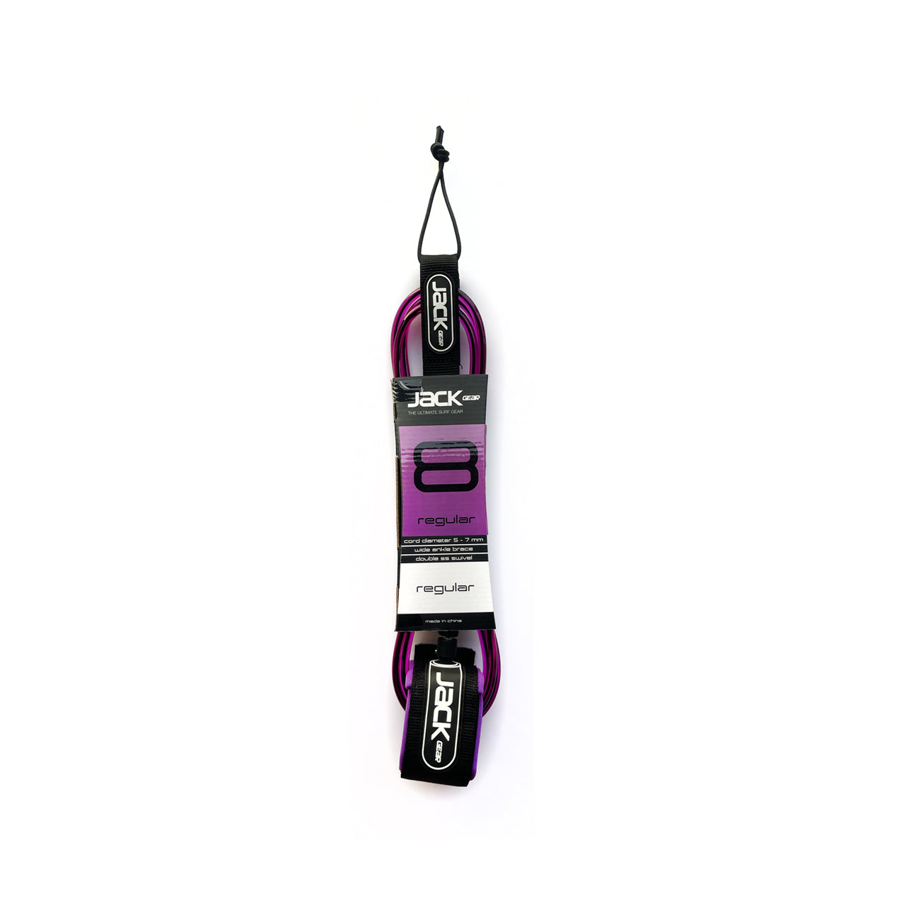 8’0” JACK Gear - Regular leash - Purple