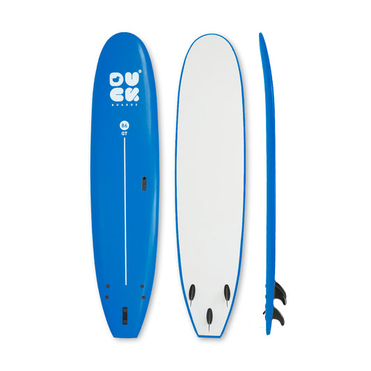 8’6” DUCK Boards - GT  - Soft - Sky blue - 3 soft PIP fins - 139,000 LKR