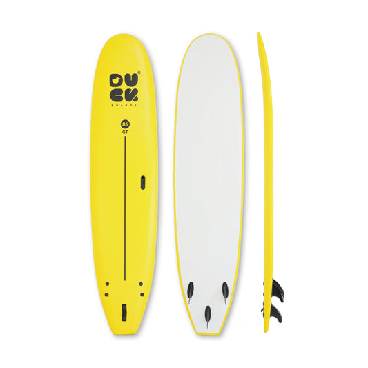 8’6” DUCK Boards - GT  - Soft - Yellow - 3 soft PIP fins - 139,000 LKR