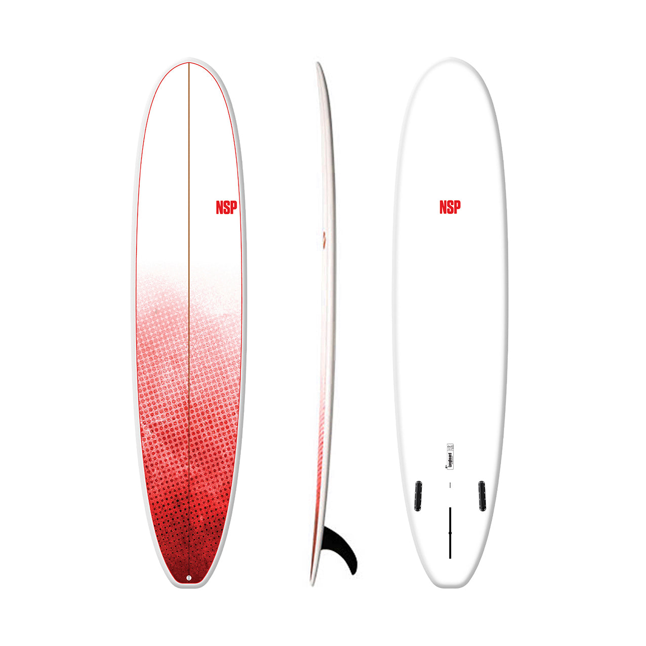 8’6” NSP - Longboard - 08 - E+ - Red Wave - Futures (2+1) - 208,000 LKR