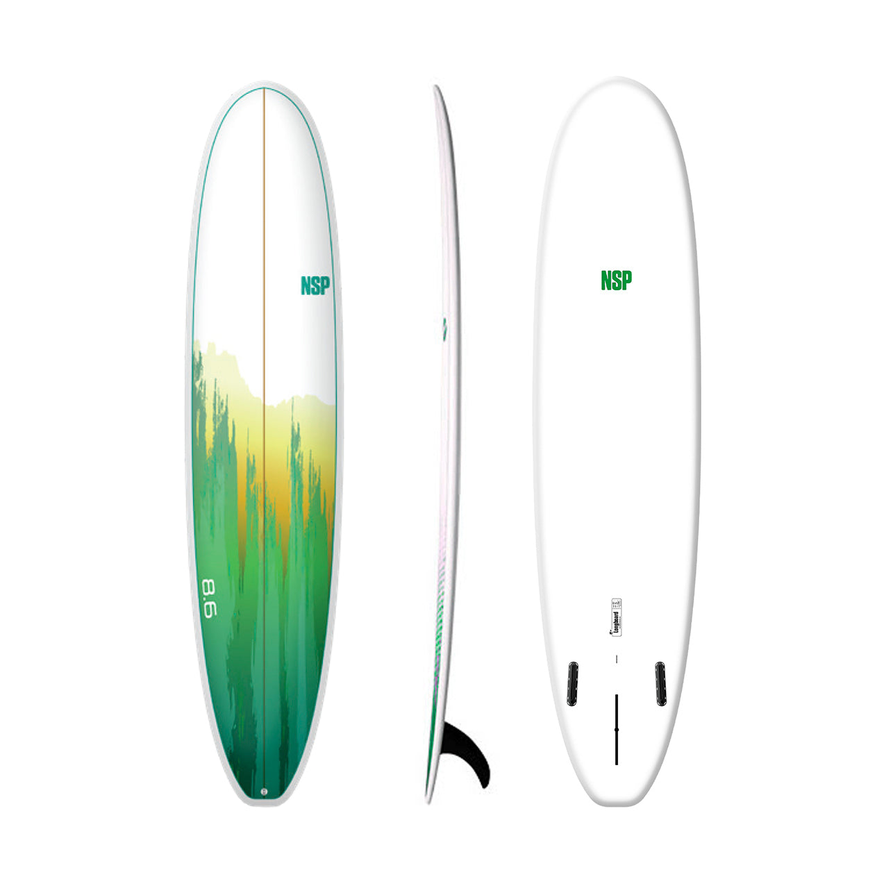 8’6” NSP - Longboard - 09 - E+ - Green - Futures (2+1) - 208,000 LKR