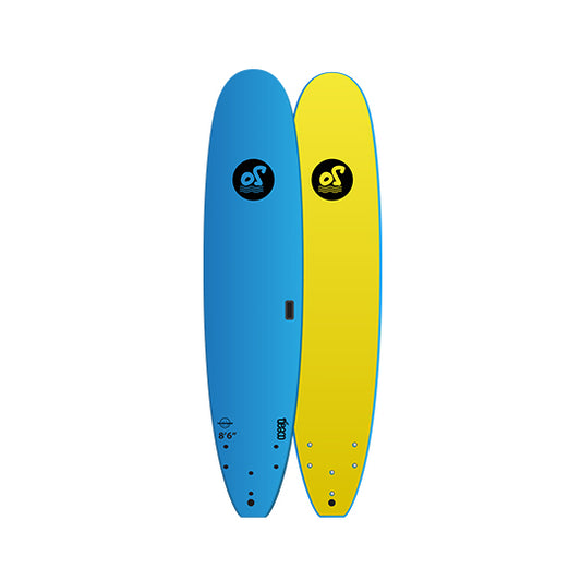 8’6” Ocean Storm - The Weekender - Softboard - blue top/yellow bottom - PIP Soft fins - Price: 138,000 LKR