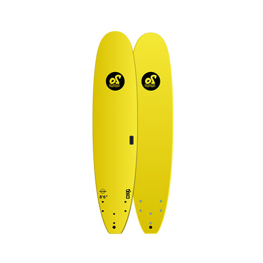 8’6” Ocean Storm - The Weekender - Softboard - lime top/yellow bottom - PIP Soft fins - Price: 138,000 LKR