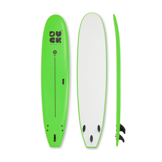 9’0” DUCK Boards - GT  - Soft - Green - 3 soft PIP fins - 139,000 LKR