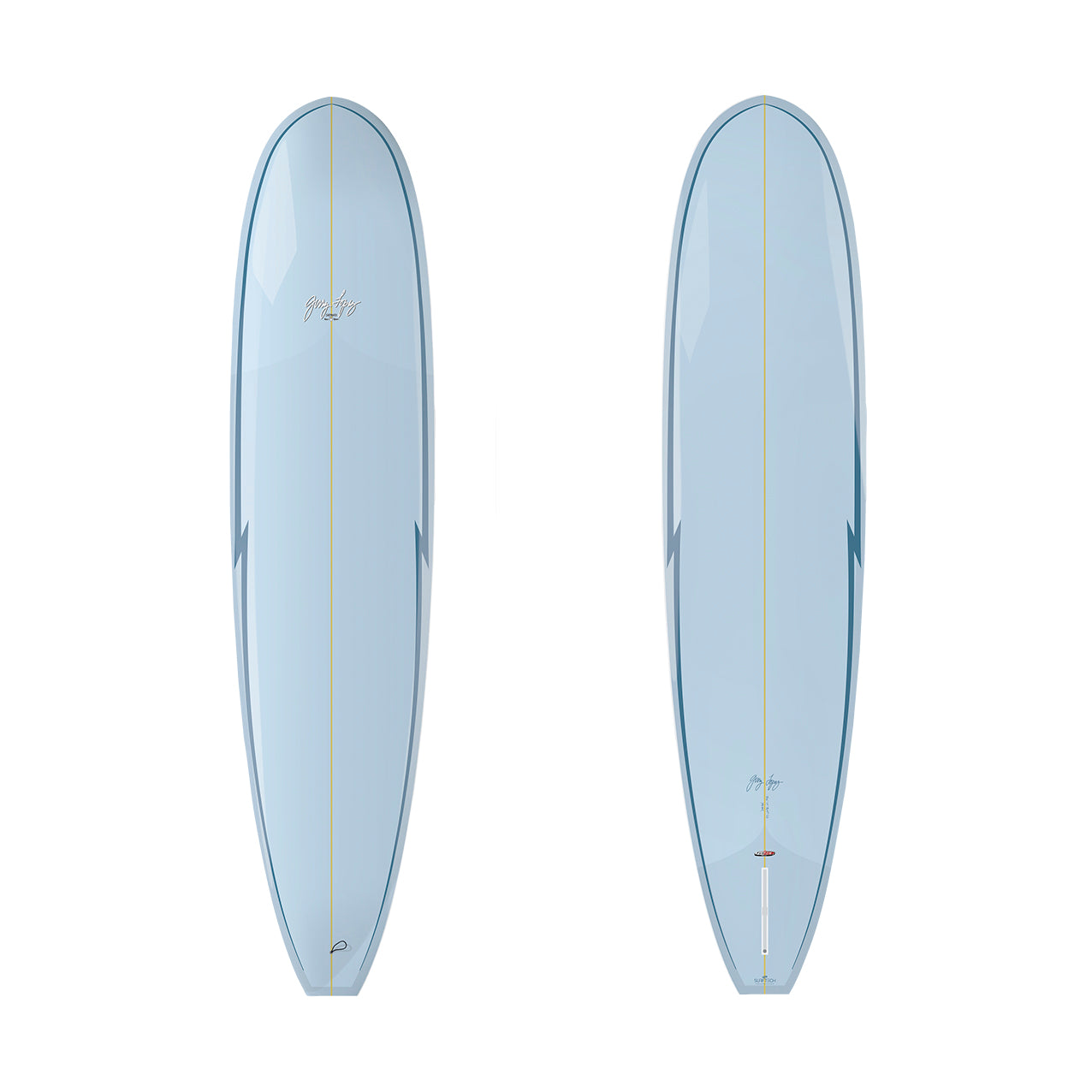 9’0” Gerry Lopez - Long Haul - Trueride Poly (Polyester) - Pastel blue - Single fin