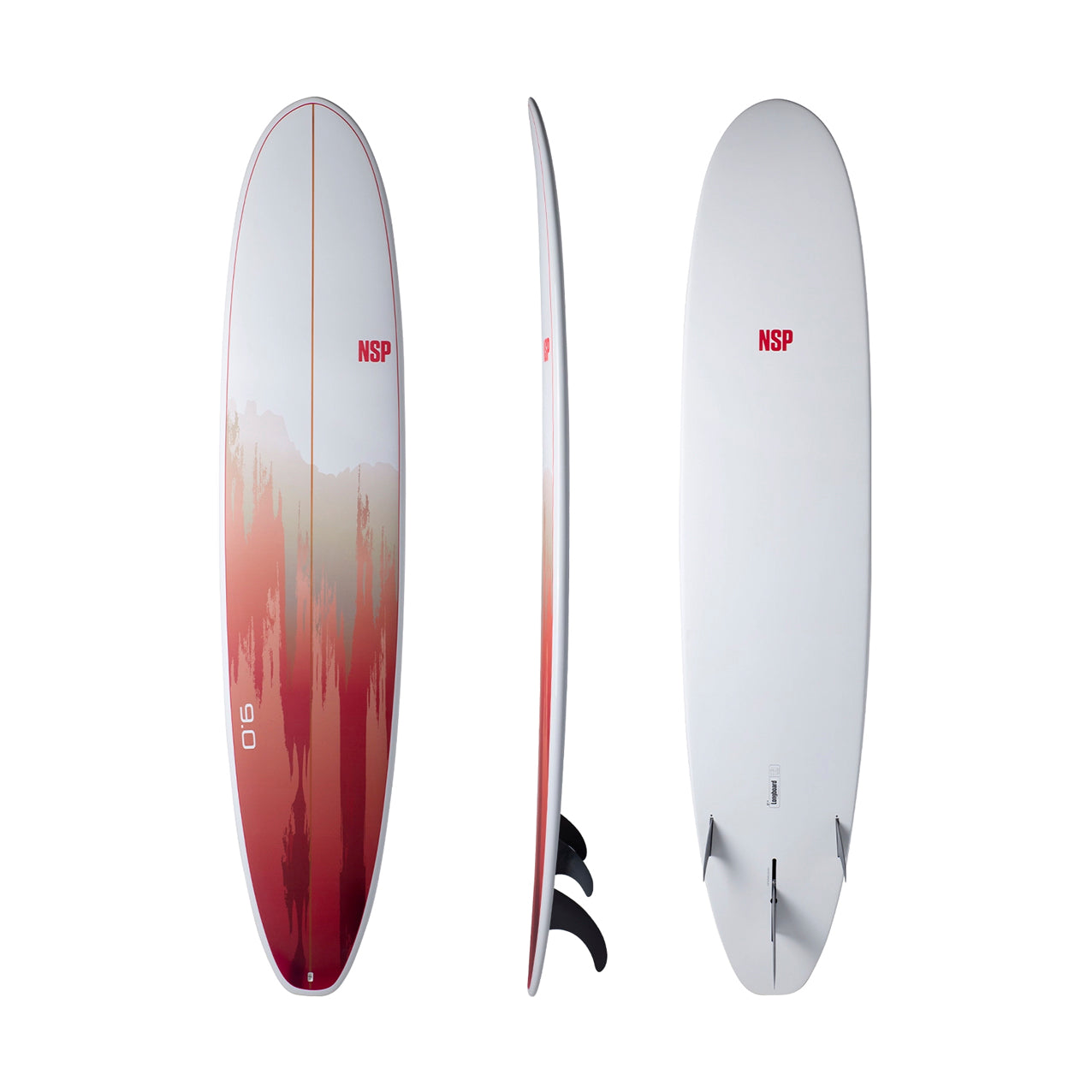 9’0” NSP - Longboard - 09 - E+ - Red - Futures (2+1) - 212,000 LKR