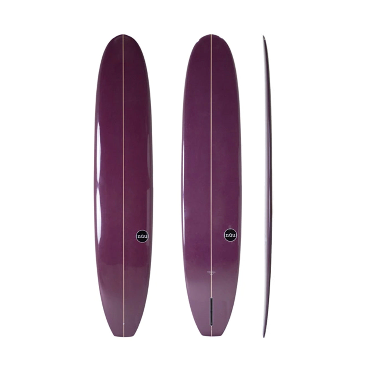 9’6” NUU - Whistlepunk - Maroon (glossy) - PU - Single Fin