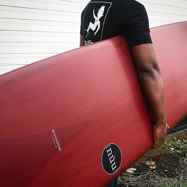 9’6” NUU - Whistlepunk - Maroon (glossy) - PU - Single Fin