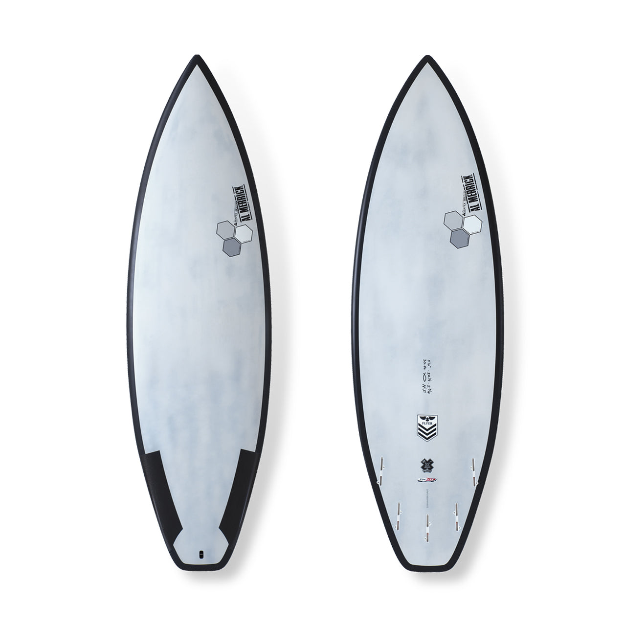 5’6” Channel Islands New Flyer - Grey/Green - Tuflite PC - FCSll (5 fin setup)