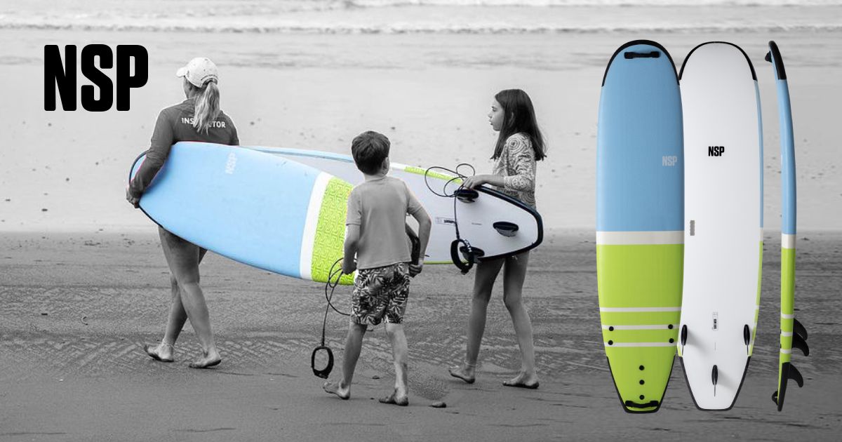 7’4” NSP Surf Wide - Tail Dip Green - Soft - 3 Bolt thru fins - Price: 199,000 LKR