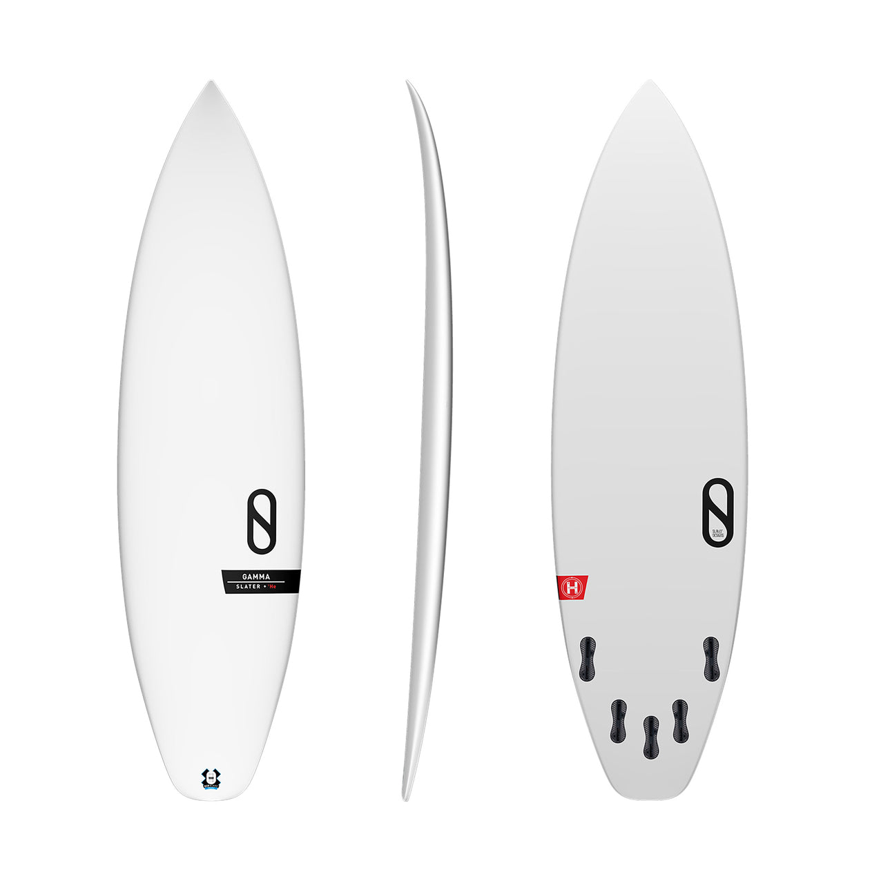 5’10” Firewire Gamma - Slater Design - White - Helium - Futures - DISCOUNTED