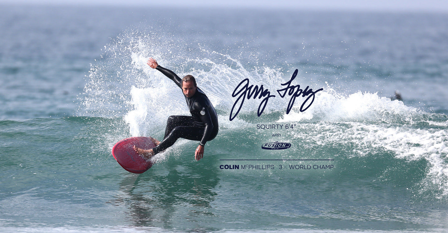 6’4” Gerry Lopez - Squirty - True Ride Poly - Red - FCSll (5 fin)