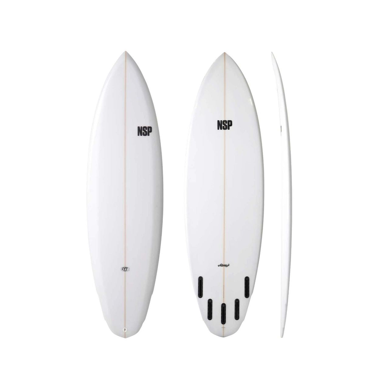 6’2” NSP Atomic Flyer - PU - Clear - Futures (5 fin setup)