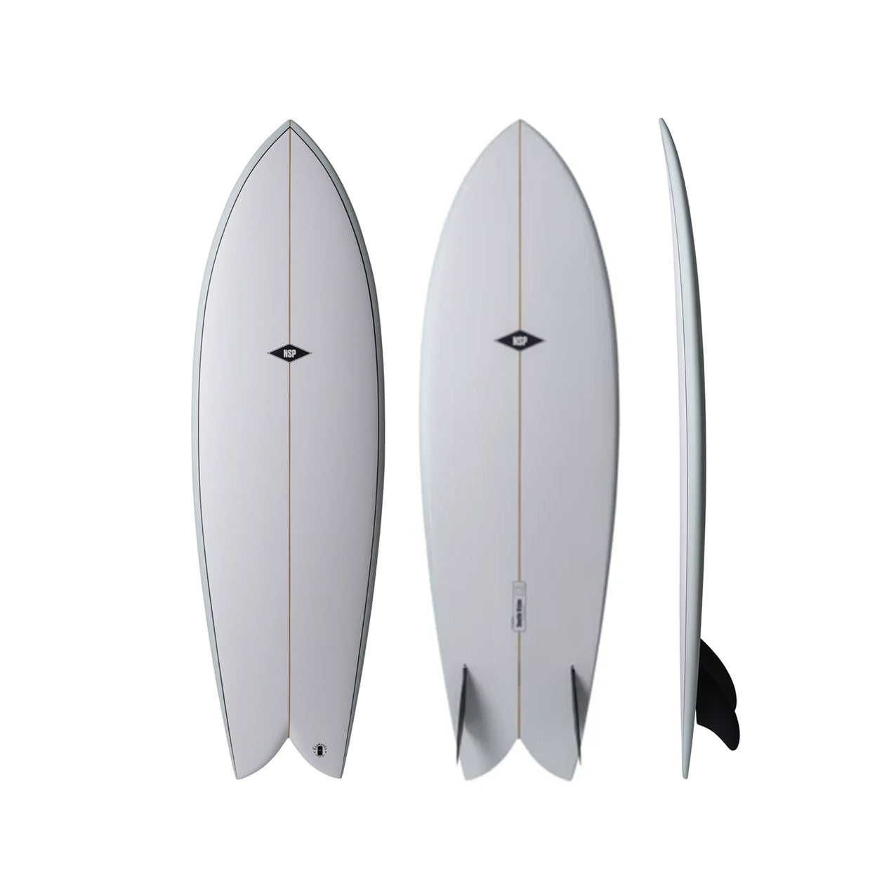 NSP Double Vision - Elements - Blue Powder - Futures Twin Fin