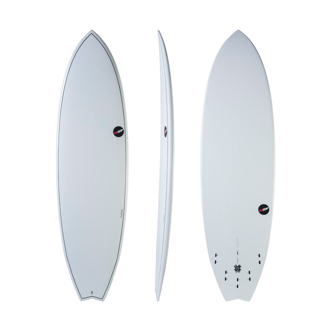 6’8” NSP - Fish - Elements HDT - 07 - White - FCS