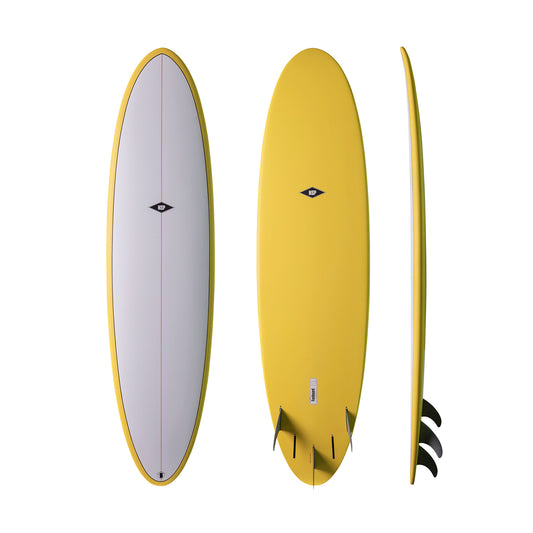 NSP Funboard - Yellow - Elements - Futures 5 fin setup