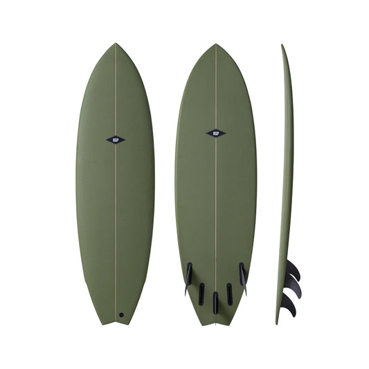 7’2” NSP Kingfish  - Olive - PU - Futures (5 fin setup)