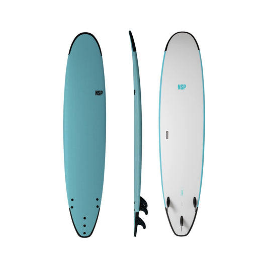 9’2” NSP Longboard - P2 Basic - Green - Soft EVA - 3 soft bolt thru fins - 207,000 LKR