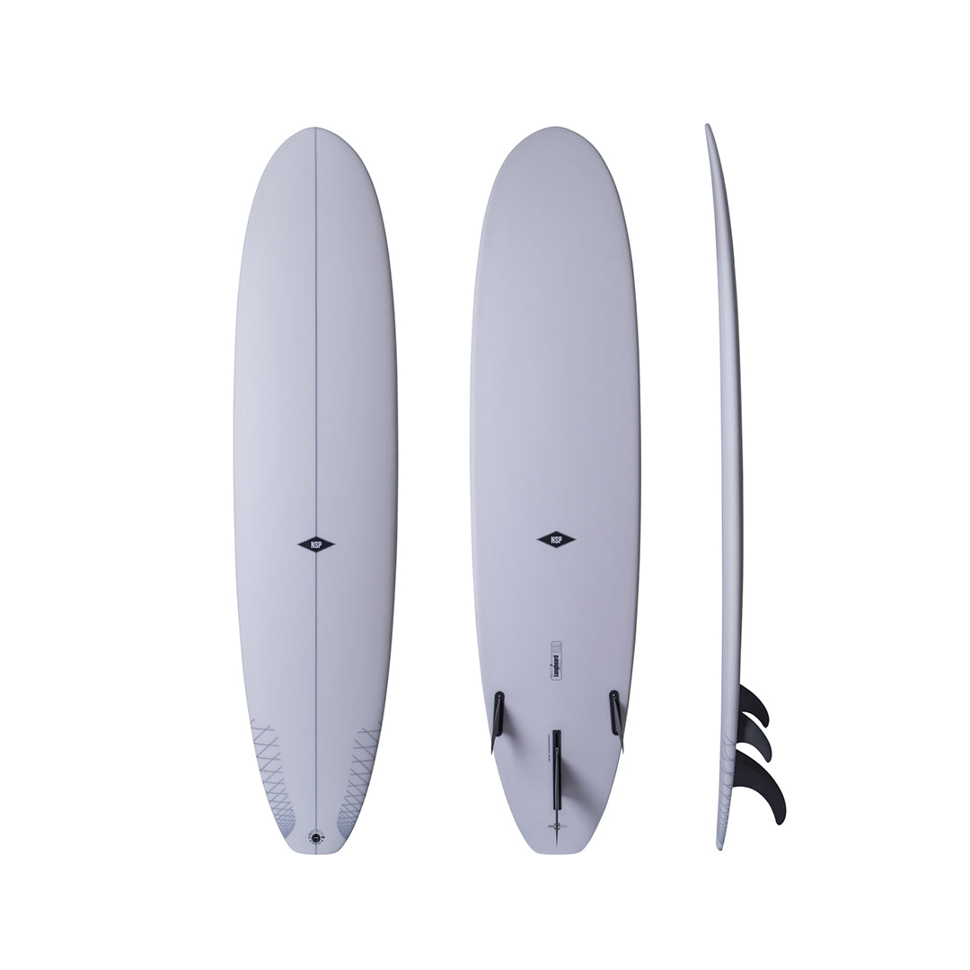NSP Longboard  - Protech 2 - White - Futures (2+1 fin setup)