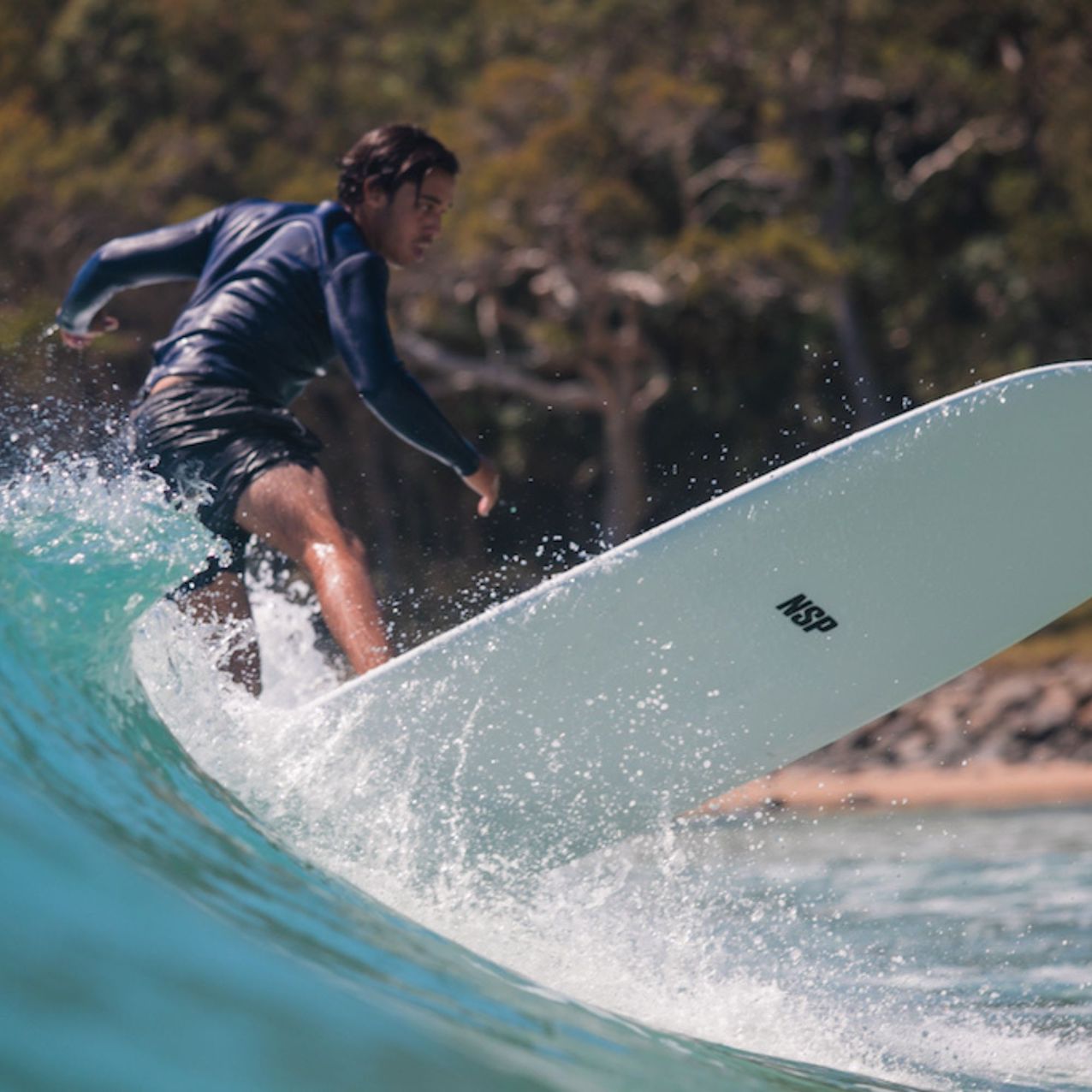 9’8” NSP Sleepwalker - Elements HTD - Blue - Futures single fin