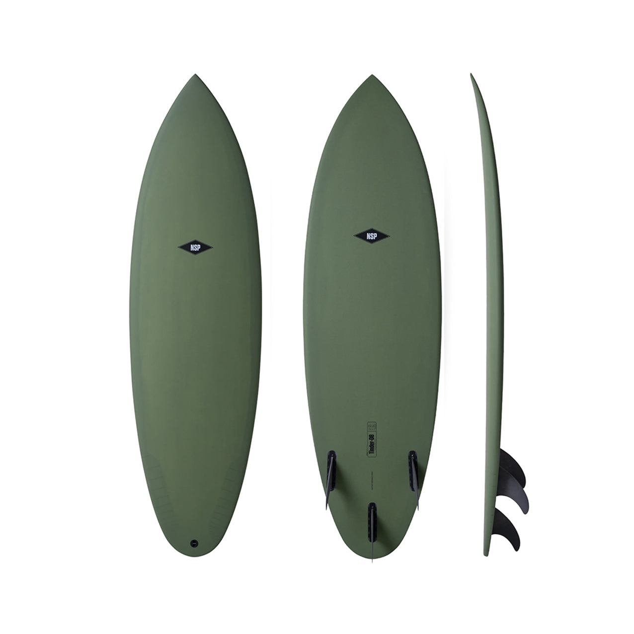 6’4” NSP Tinder D8 - Protech - Olive Tint - Futures (3 fin setup)