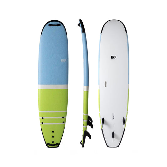 7’4” NSP Surf Wide - Tail Dip Green - Soft - 3 Bolt thru fins - Price: 199,000 LKR