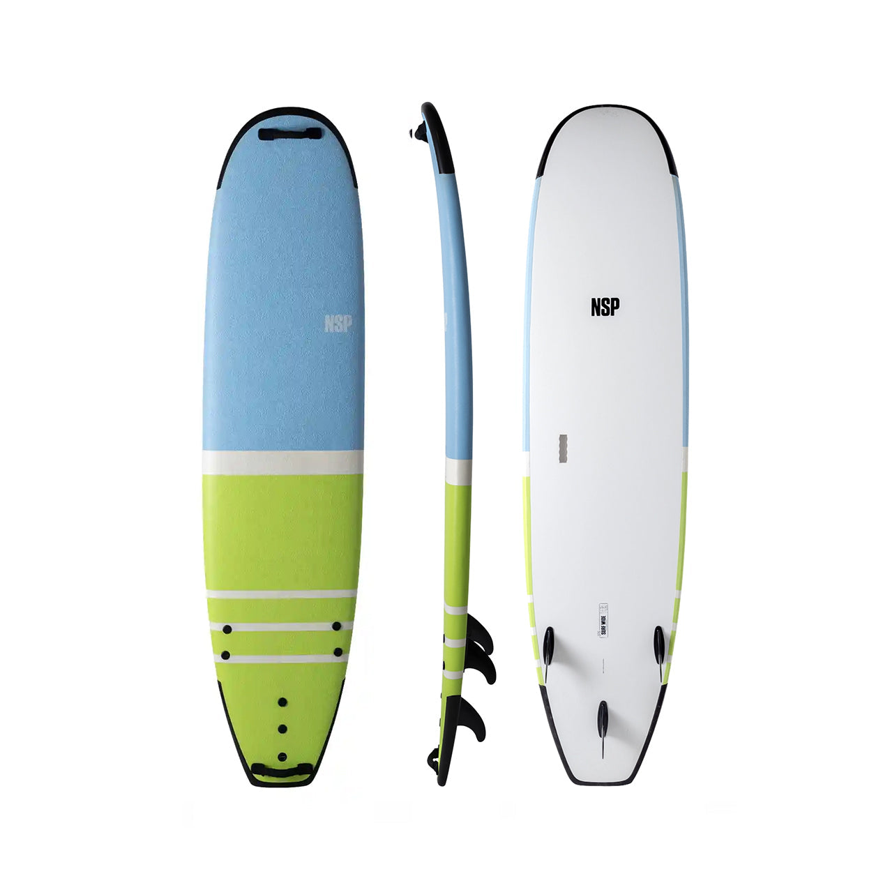 9’2” NSP Surf Wide - Tail Dip Green - Soft - 3 Bolt thru fins - Price: 219,000 LKR