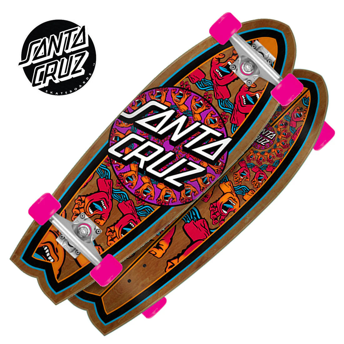 SANTA CRUZ - Shark Cruzer - 8.8” x 27.7” - Mandala Hand - Price: 68,500 LKR