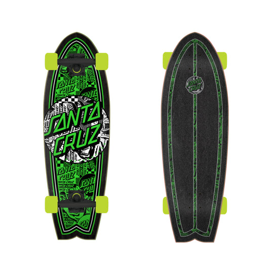SANTA CRUZ - Shark Cruzer - 8.8” x 27.7” - Collage Dot - Price: 68,500 LKR